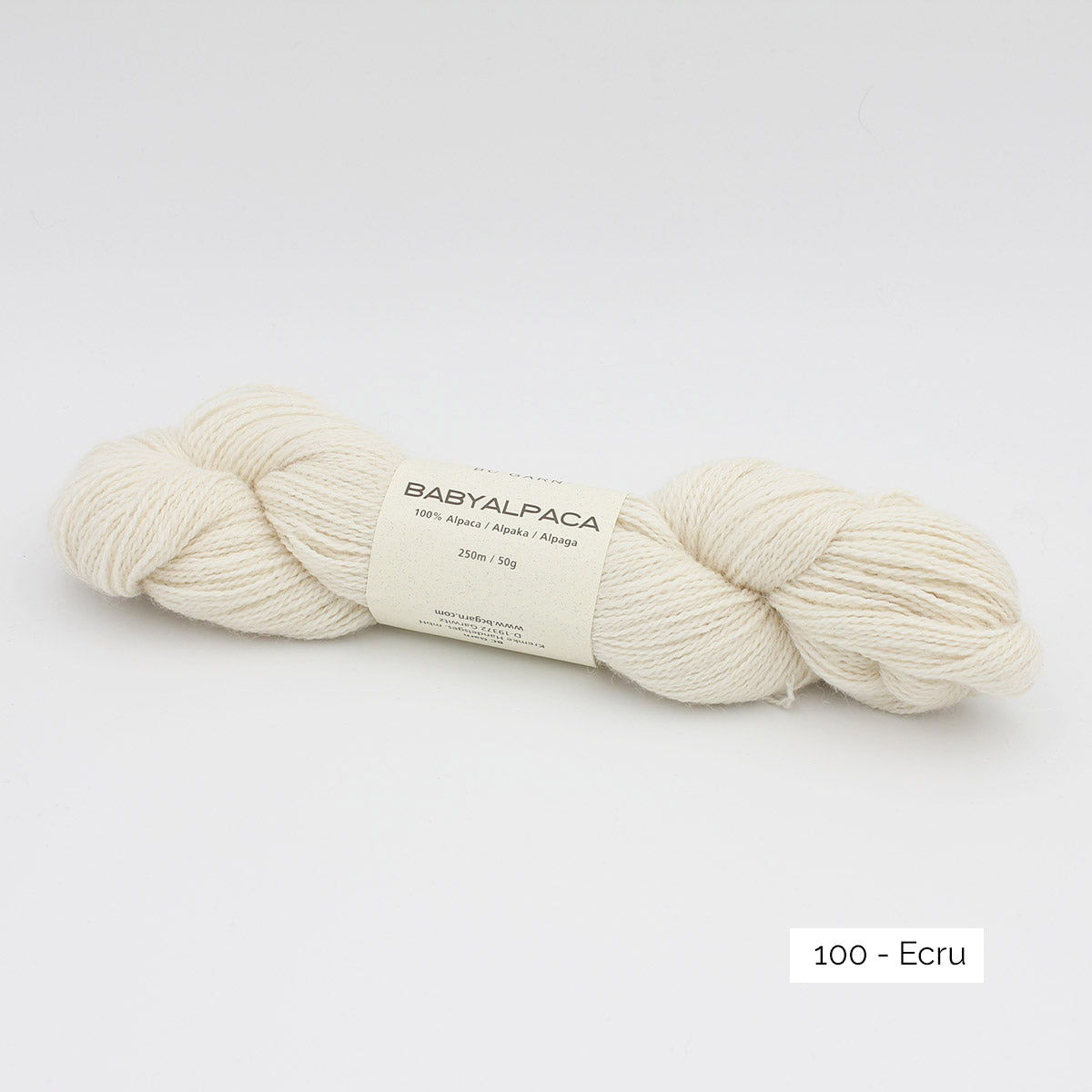 Echeveau de Baby Alpaca de BC Garn, coloris 100 Ecru