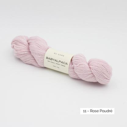 Echeveau de Baby Alpaca de BC Garn, coloris Rose Poudré