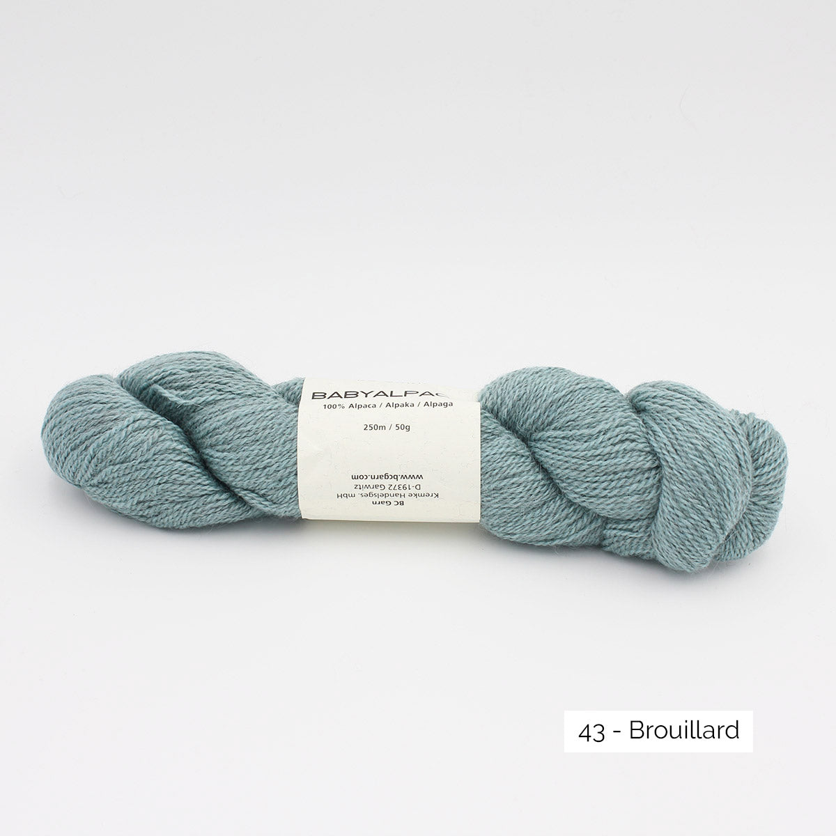 Echeveau de Baby Alpaca de BC Garn, coloris 43 Brouillard