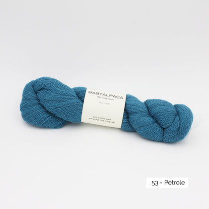 Echeveau de Baby Alpaca de BC Garn, coloris 53 Pétrole