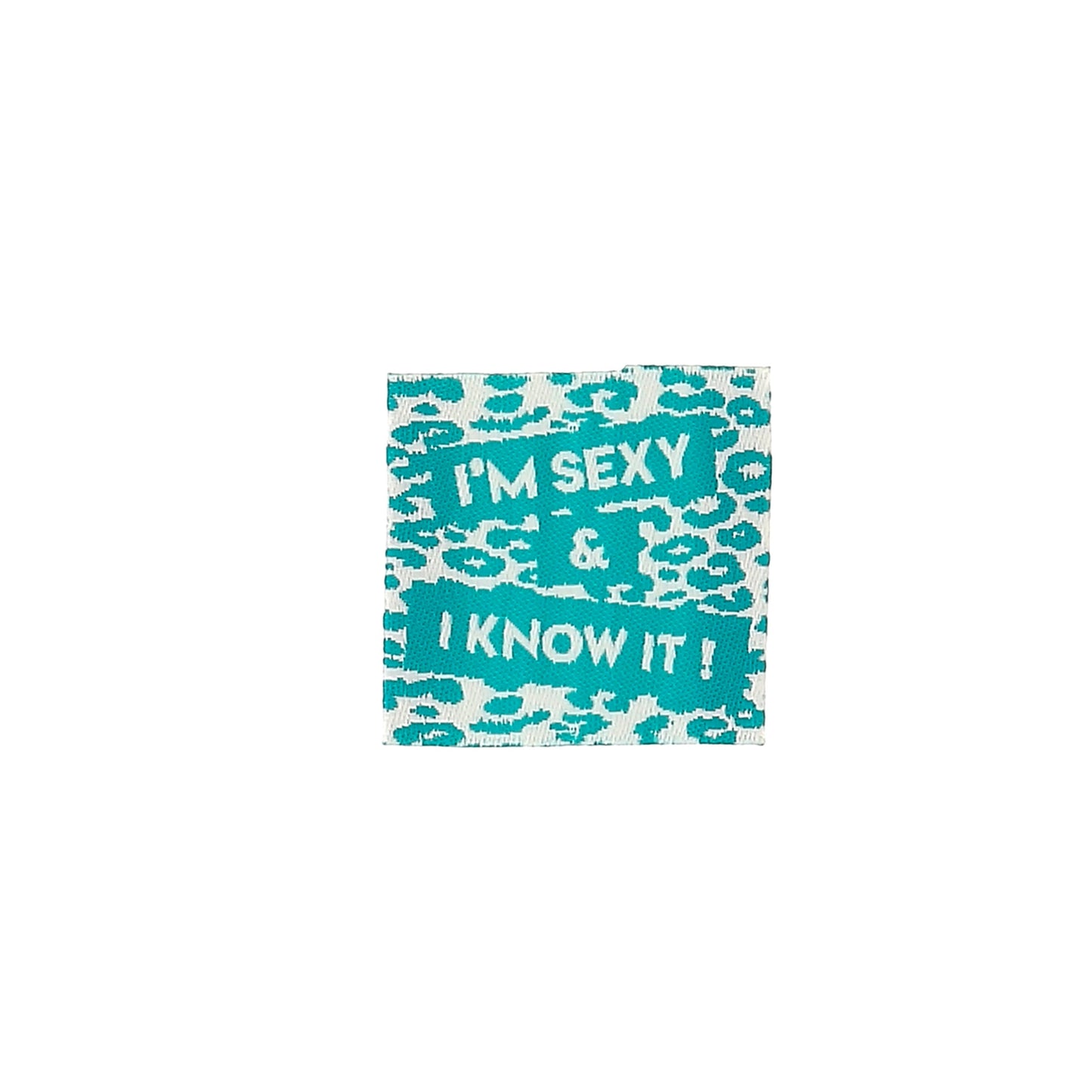 Etiquette à coudre de Bohin, modèle I'm sexy and I know it!