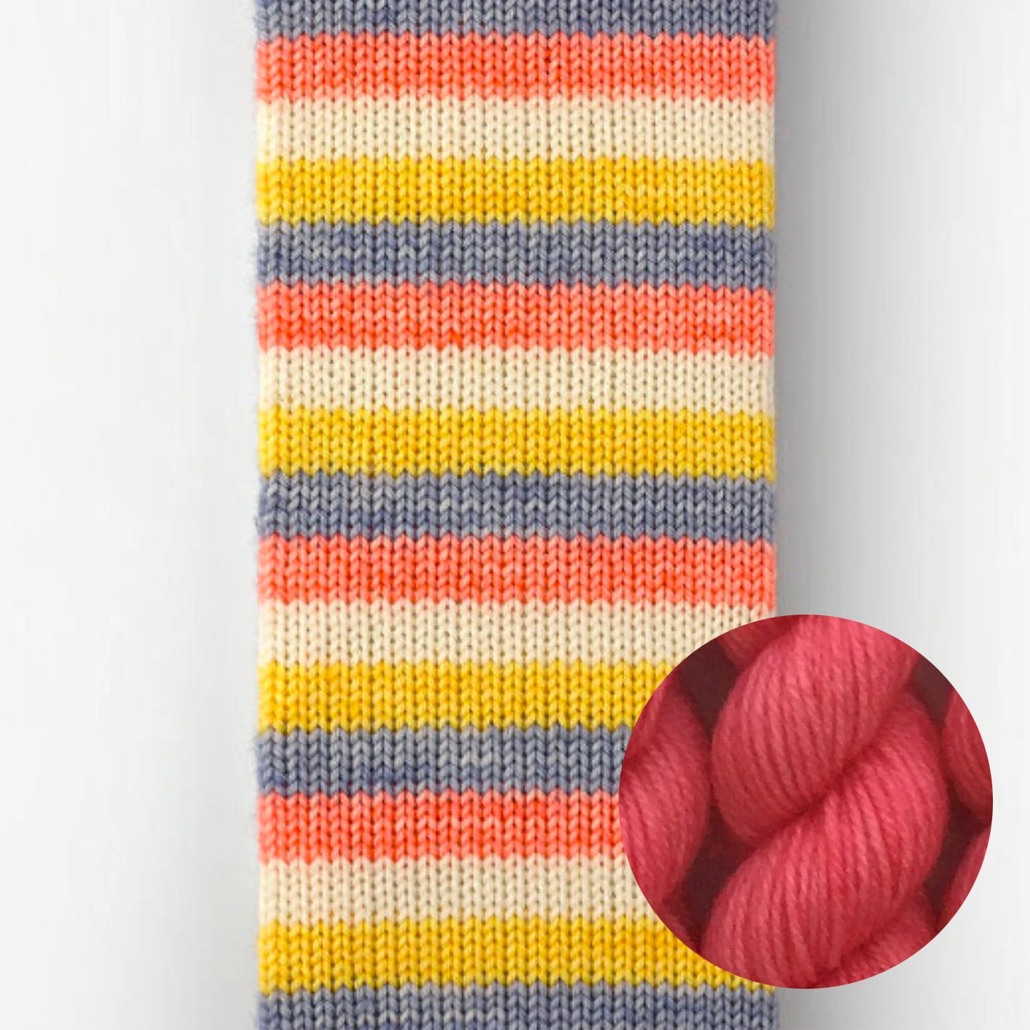 Kit de laine à chaussettes Le Bruit des Aiguilles, coloris Little Miss Sunshine / mini Corail