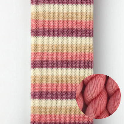 Kit de laine à chaussettes Le Bruit des Aiguilles, coloris Rory / mini Rose