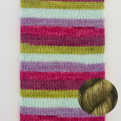 Kit de laine à chaussettes Le Bruit des Aiguilles, coloris Sérendipité / mini Chartreuse