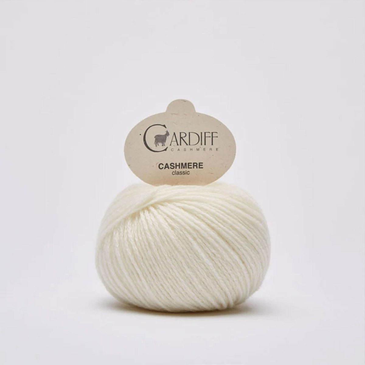 Pelote de cachemire Classic de Cardiff Cashmere coloris 501 Neve