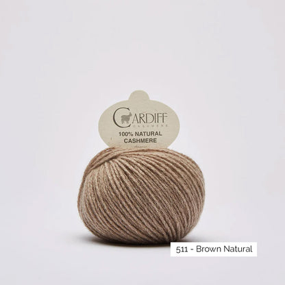 Pelote de cachemire Classic de Cardiff Cashmere coloris 511 Brown Natural