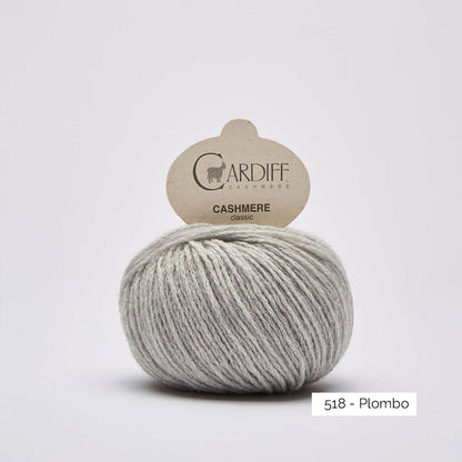 Pelote de cachemire Classic de Cardiff Cashmere coloris 518 Plombo