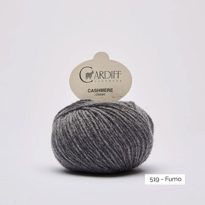 Pelote de cachemire Classic de Cardiff Cashmere coloris 519 Fumo