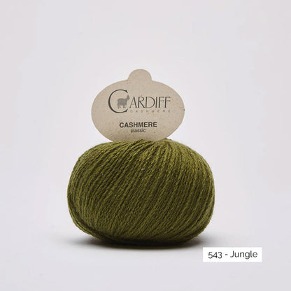 Pelote de cachemire Classic de Cardiff Cashmere coloris 543 Jungle