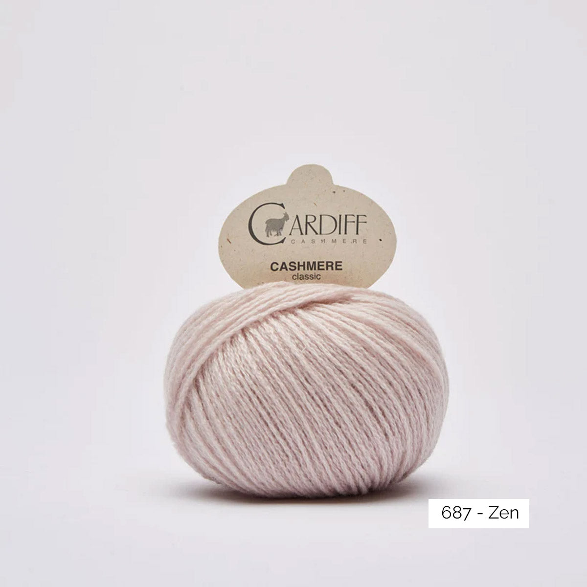 Pelote de cachemire Classic de Cardiff Cashmere coloris 687 Zen (beige crème)