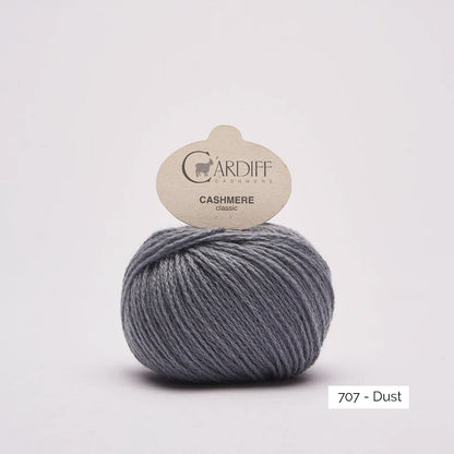 Pelote de cachemire Classic de Cardiff Cashmere coloris 707 Dust (gris foncé)