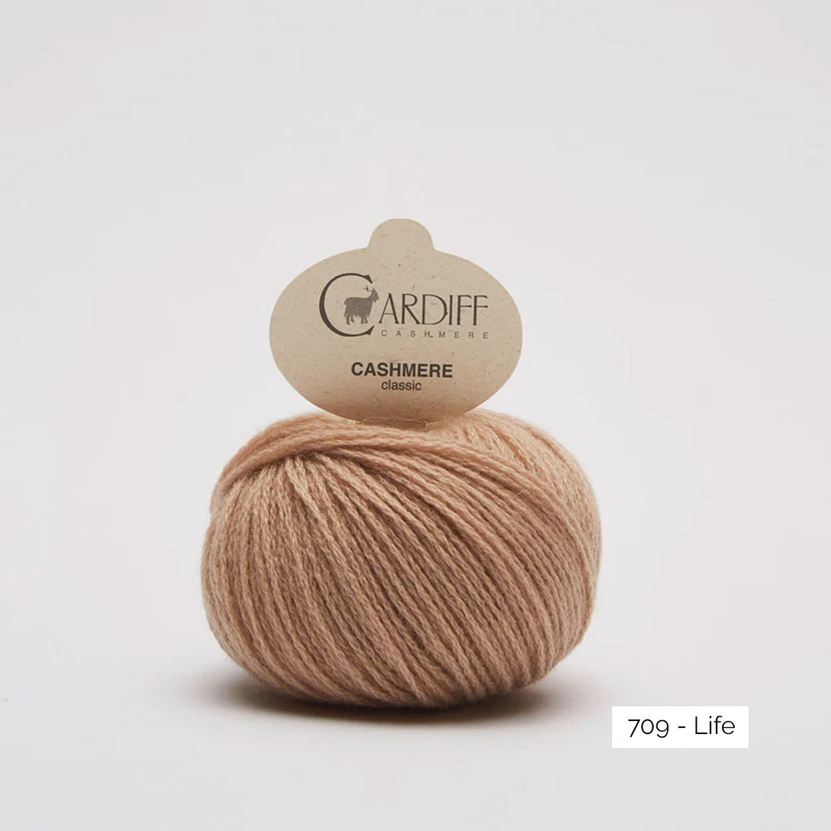 Pelote de cachemire Classic de Cardiff Cashmere coloris 709 Life (beige rosé)