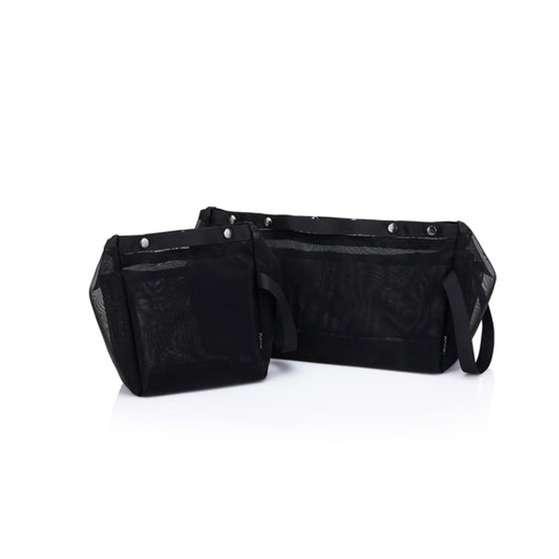 Comparaison des tailles Small et Large des Oh Snap Sack de Della Q, coloris Black