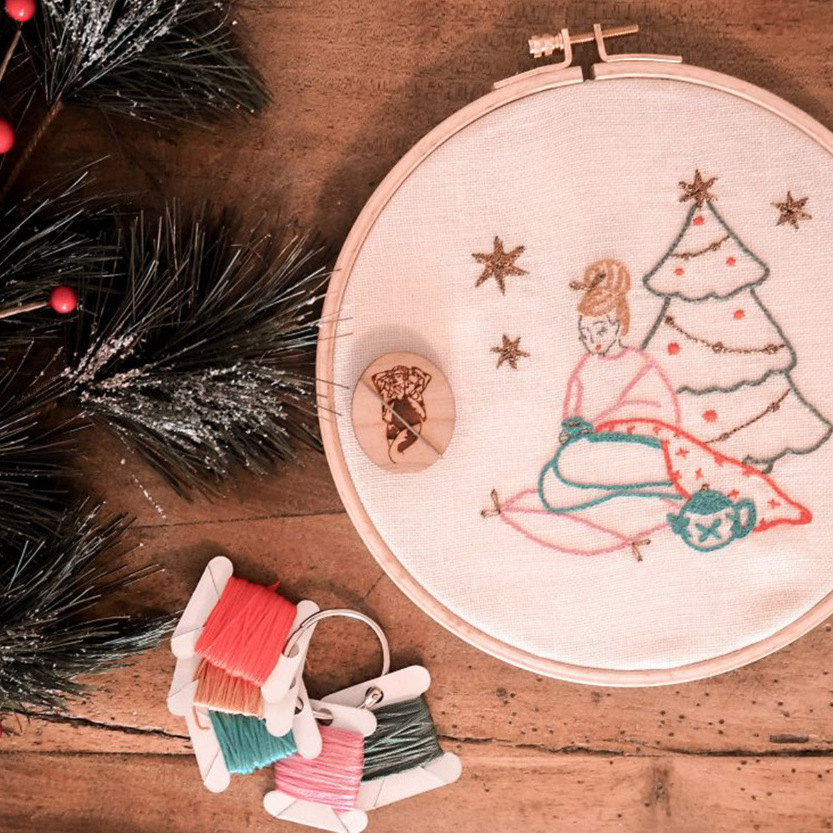 Générique Kit de Broderie de Noël, Kit de Point de Croix Broderie Noël, Kit de Broderie pour Débutants, Décoration de Broderie de Noël Cadeaux