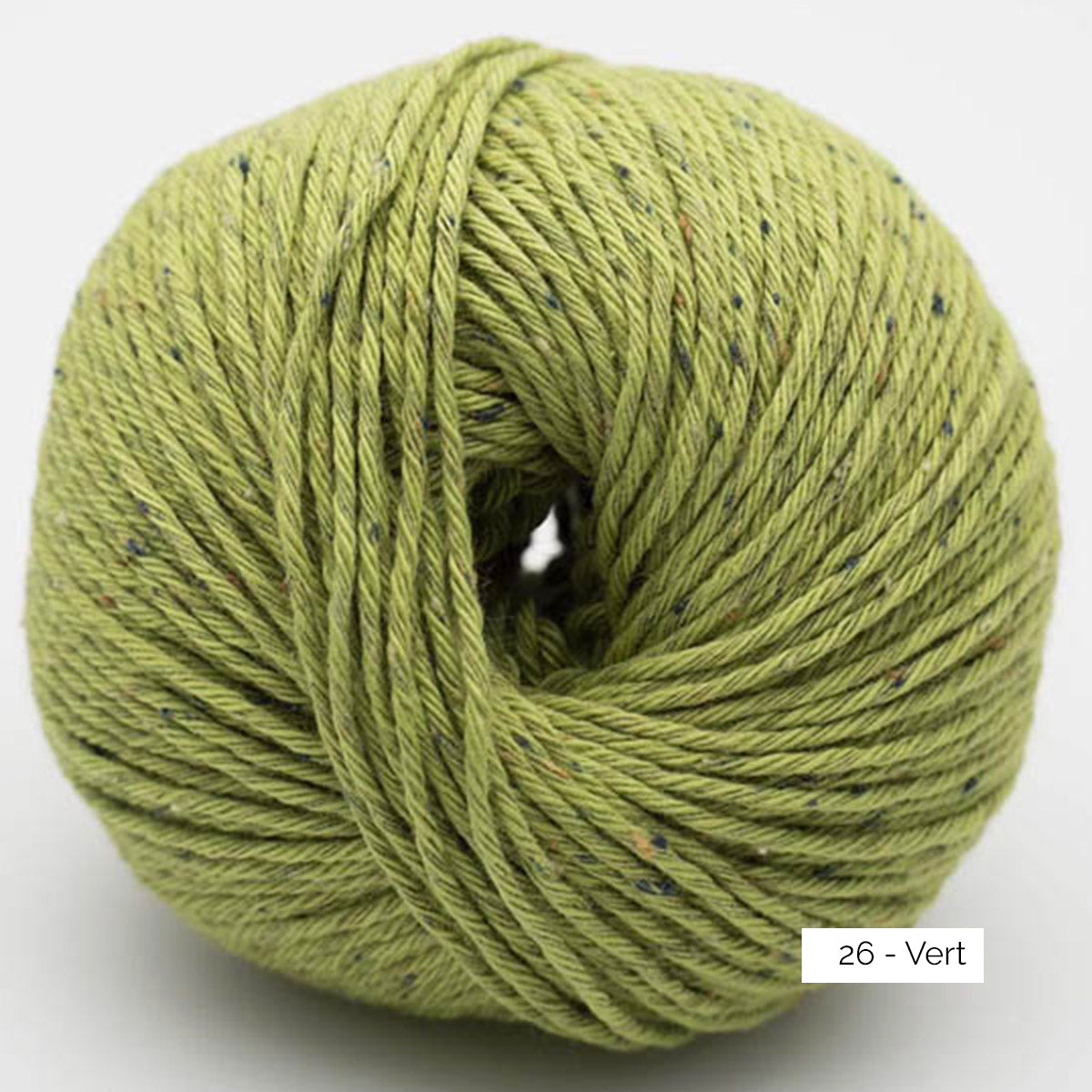 Pelote de coton égyptien Gossypium Cotton Tweed d'Erika Knight, coloris 26 Vert