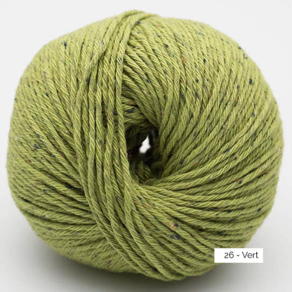 Pelote de coton égyptien Gossypium Cotton Tweed d'Erika Knight, coloris 26 Vert