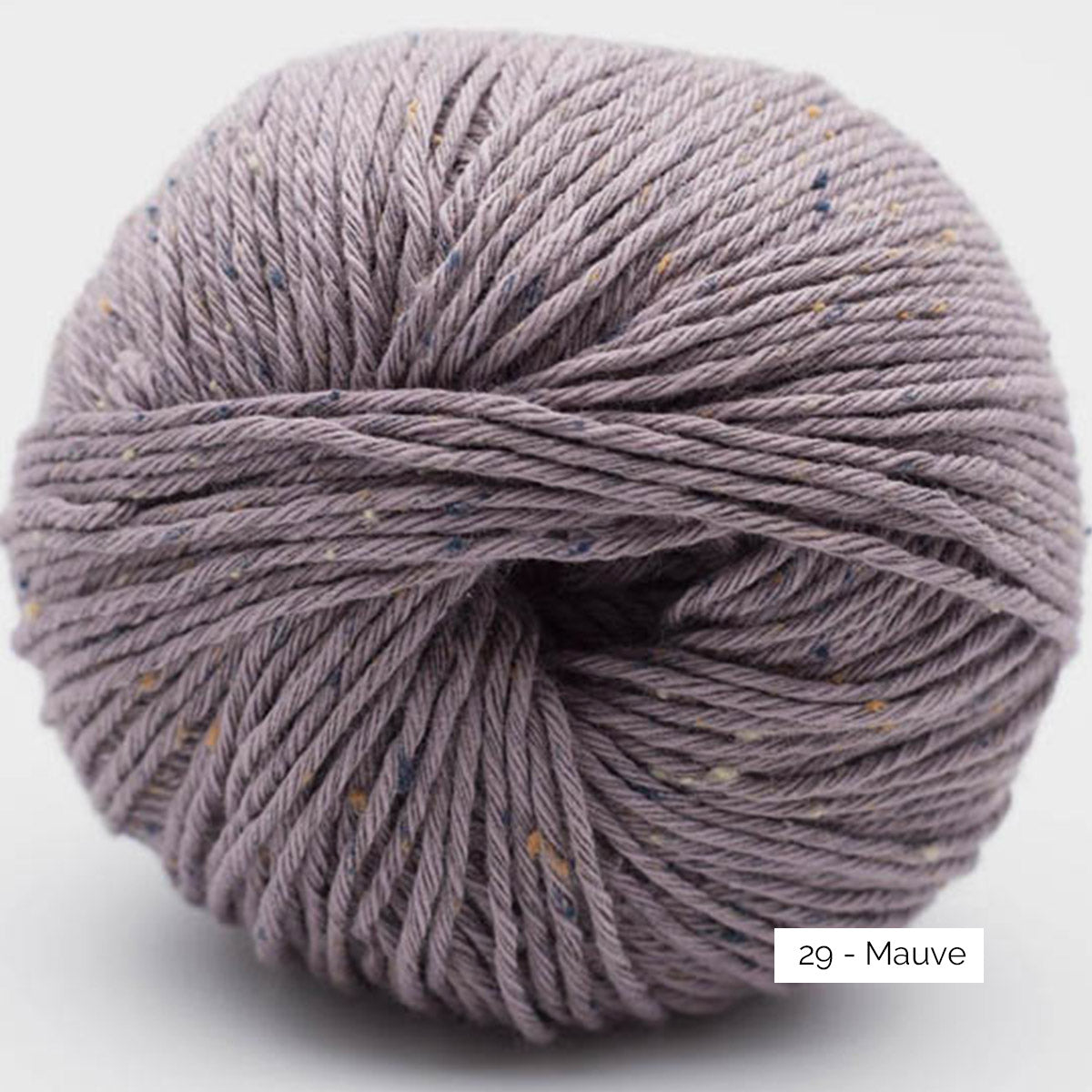 Pelote de coton égyptien Gossypium Cotton Tweed d'Erika Knight coloris 29 Mauve