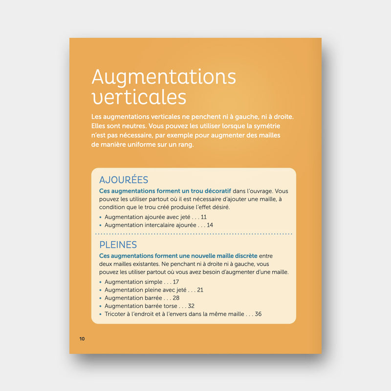 Augmentations et Diminutions au Tricot - Judith Durant