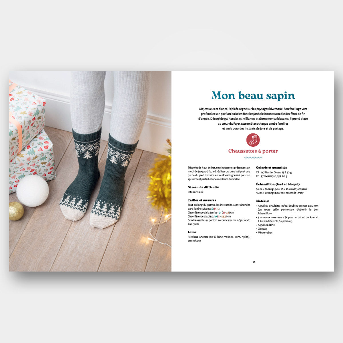 Chaussettes de Noël à Tricoter - Morgane Mazevet