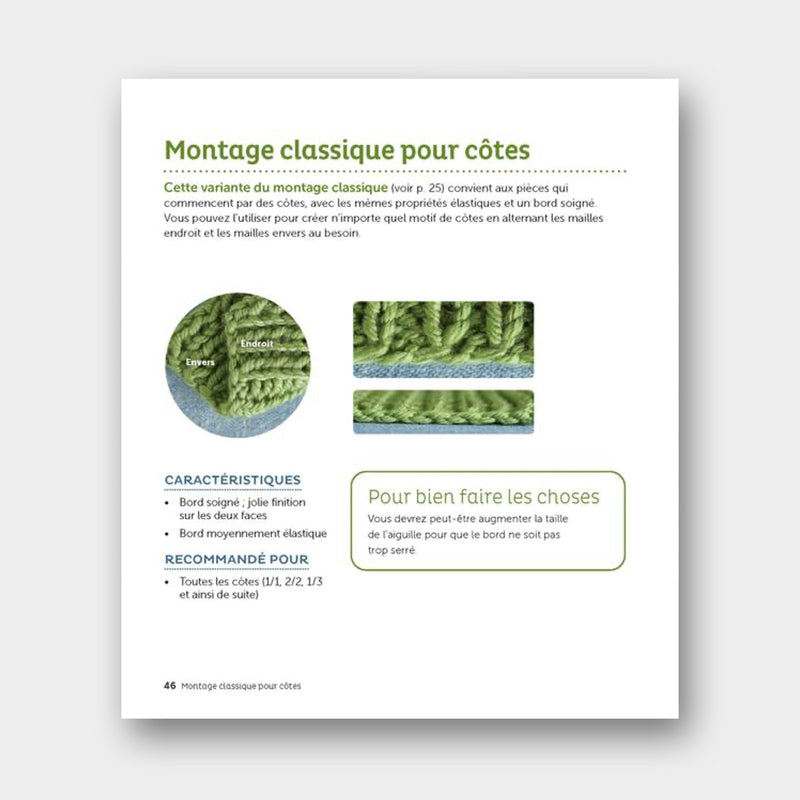 Montage et Rabattage au Tricot - Leslie Ann Bestor