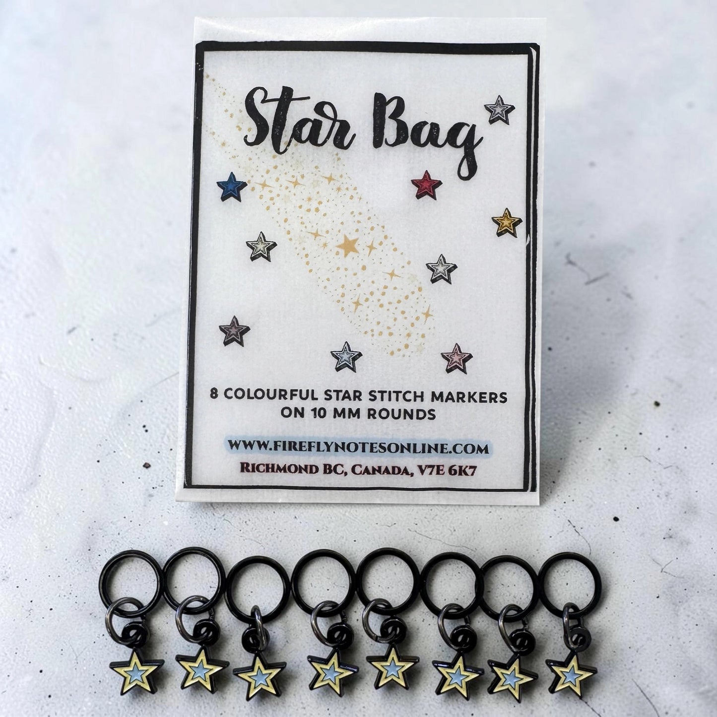 Anneaux marqueurs Firefly Notes modèle Star Bag