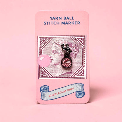 Marqueur de mailles amovible Firefly Notes modèle Yarn Ball Bubblegum Pink (amovible)