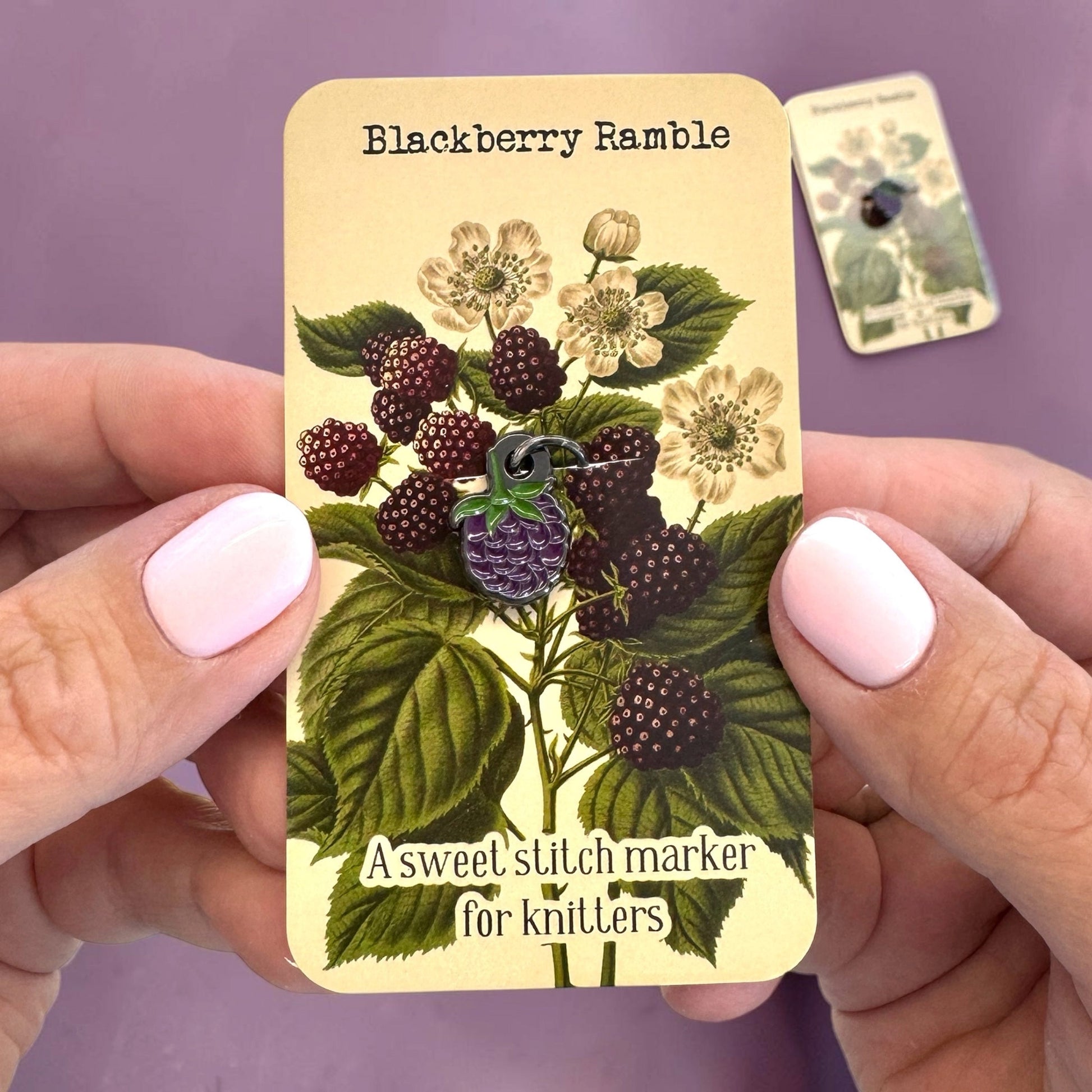 Marqueur de mailles amovible Firefly Notes modèle Blackberry Ramble (single)