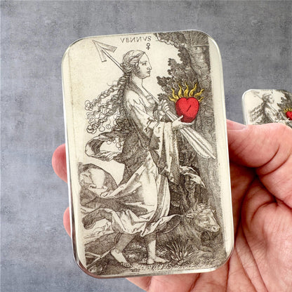 Boîte de rangement Firefly Notes, modèle Venus and the Flaming Heart, taille Large