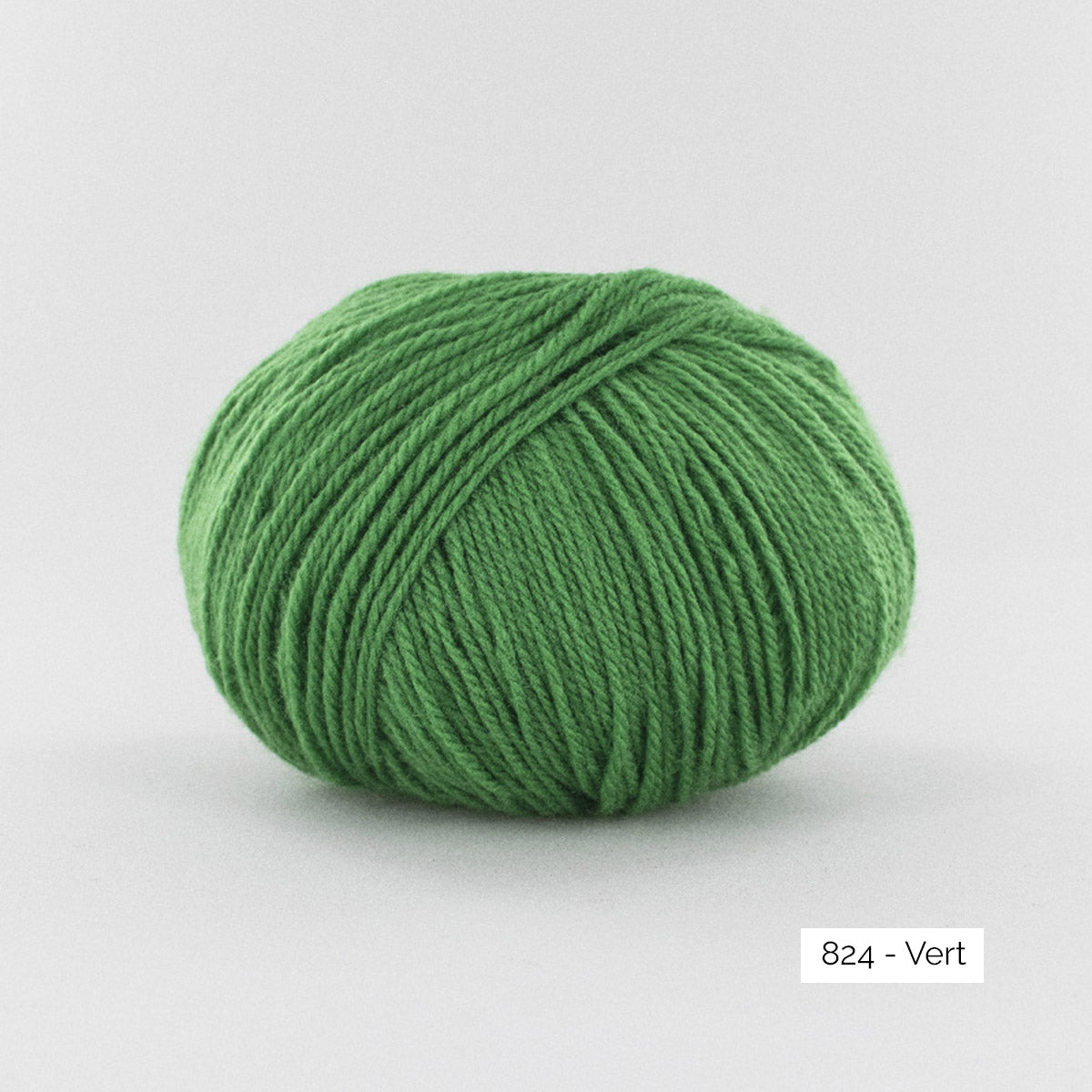 Pelote de mérinos extrafin superwash BB Mérinos de Fonty, coloris 824 Vert