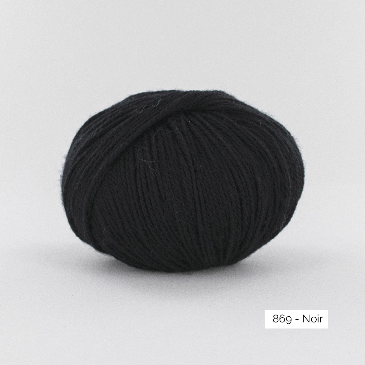 Pelote de mérinos extrafin superwash BB Mérinos de Fonty, coloris 869 Noir