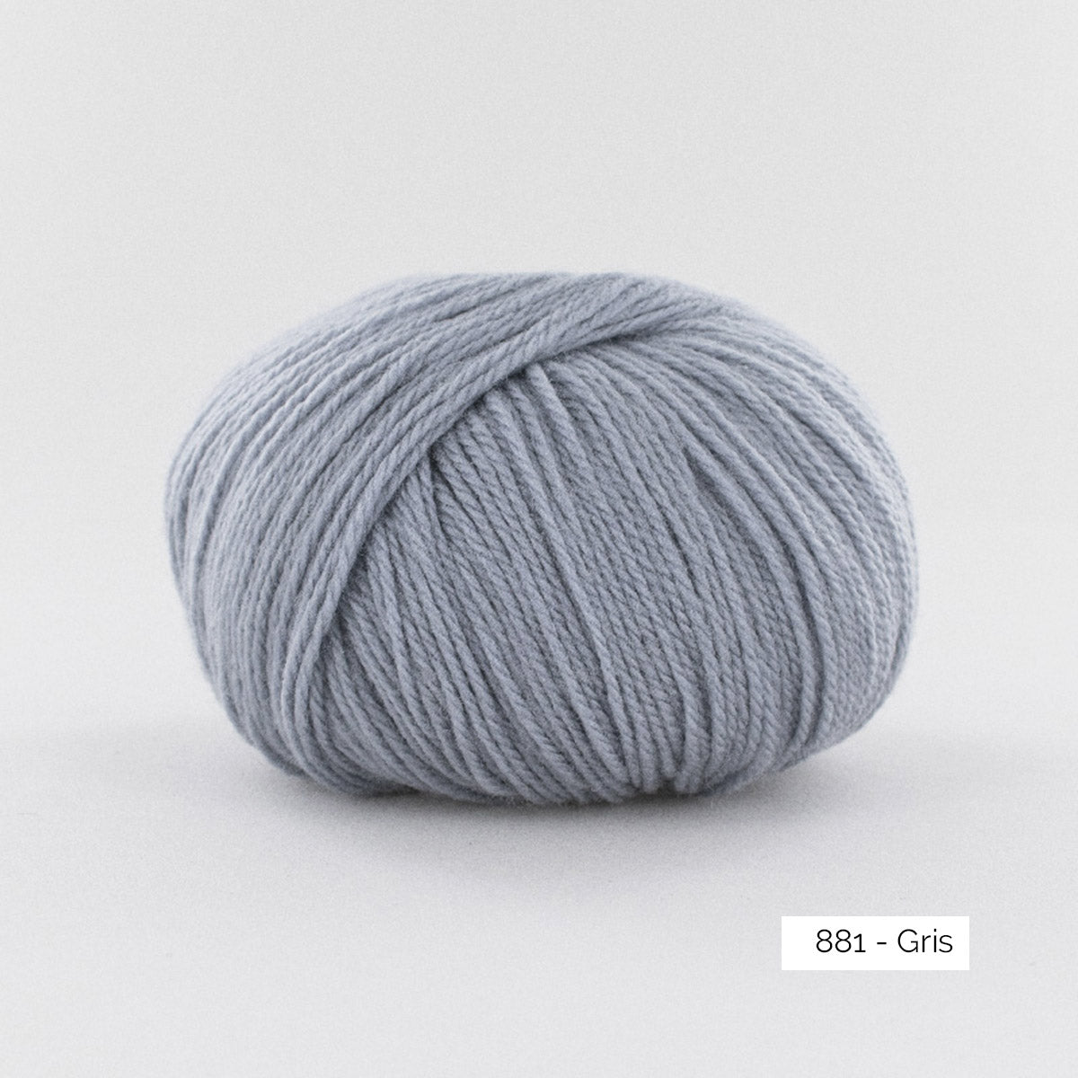 Pelote de mérinos extrafin superwash BB Mérinos de Fonty, coloris 881 Gris