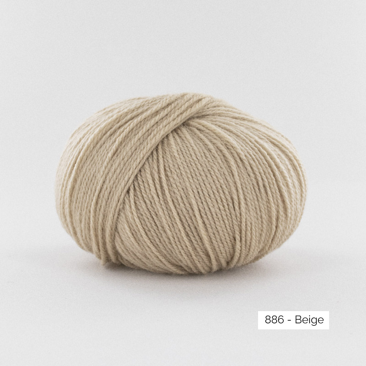 Pelote de mérinos extrafin superwash BB Mérinos de Fonty, coloris 886 Beige