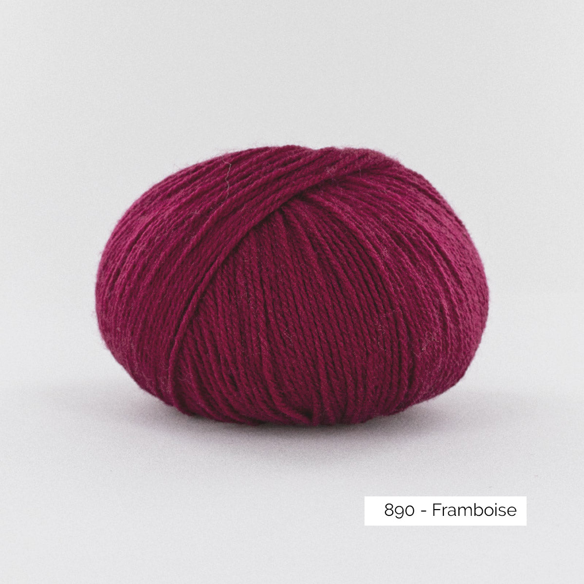 Pelote de mérinos extrafin superwash BB Mérinos de Fonty, coloris 890 Framboise