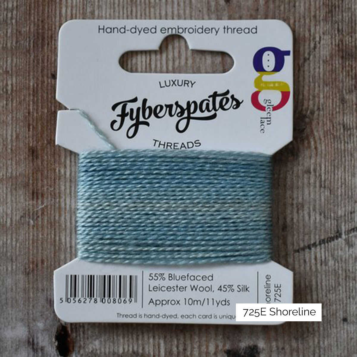 Bobinette de laine à broder BFL et soie Fyberspates coloris 725E Shoreline