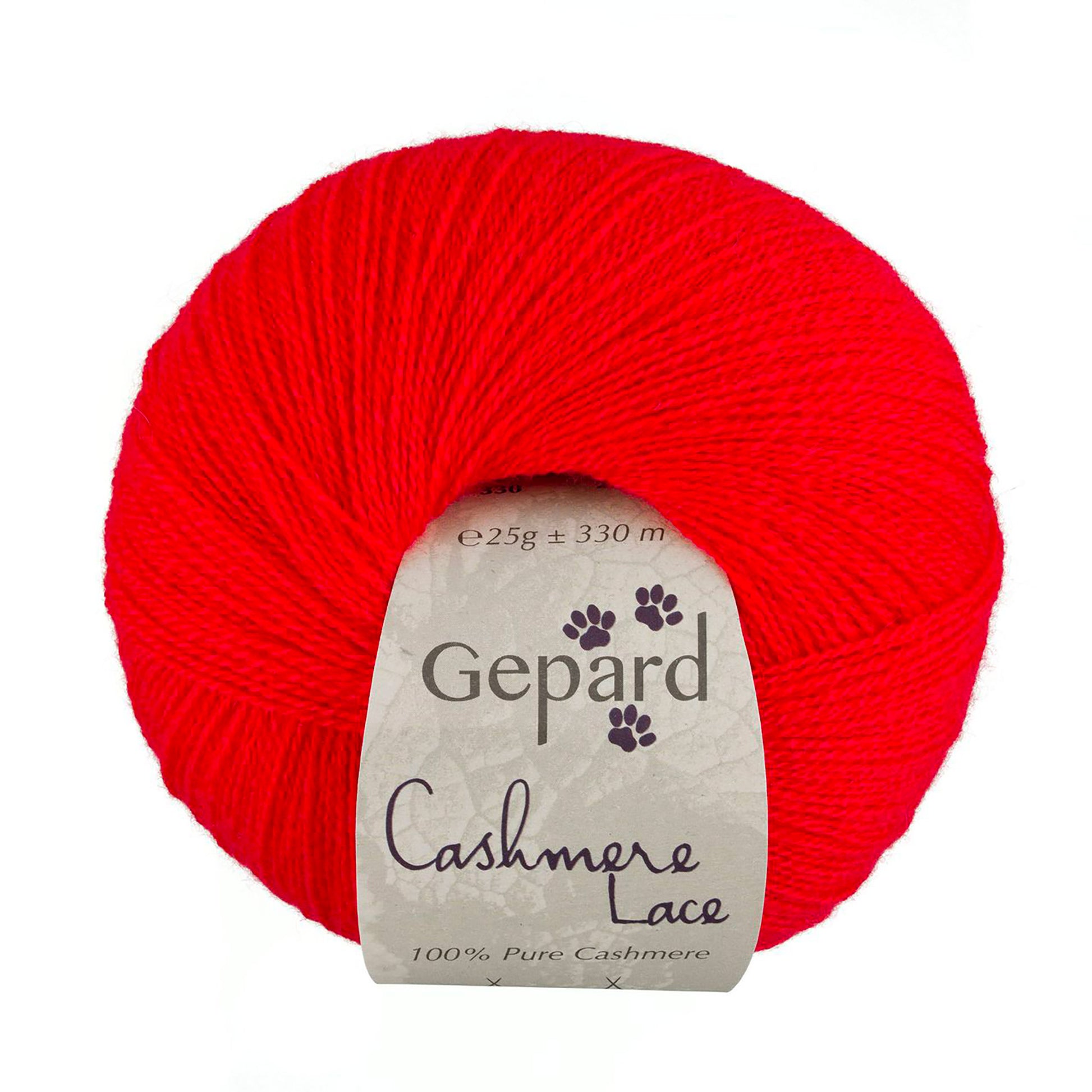 Cashmere Lace de Gepard Garn coloris 330 Rouge Gorge