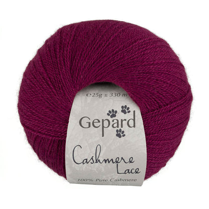 Cashmere Lace de Gepard Garn coloris 425 Midnight Cherry