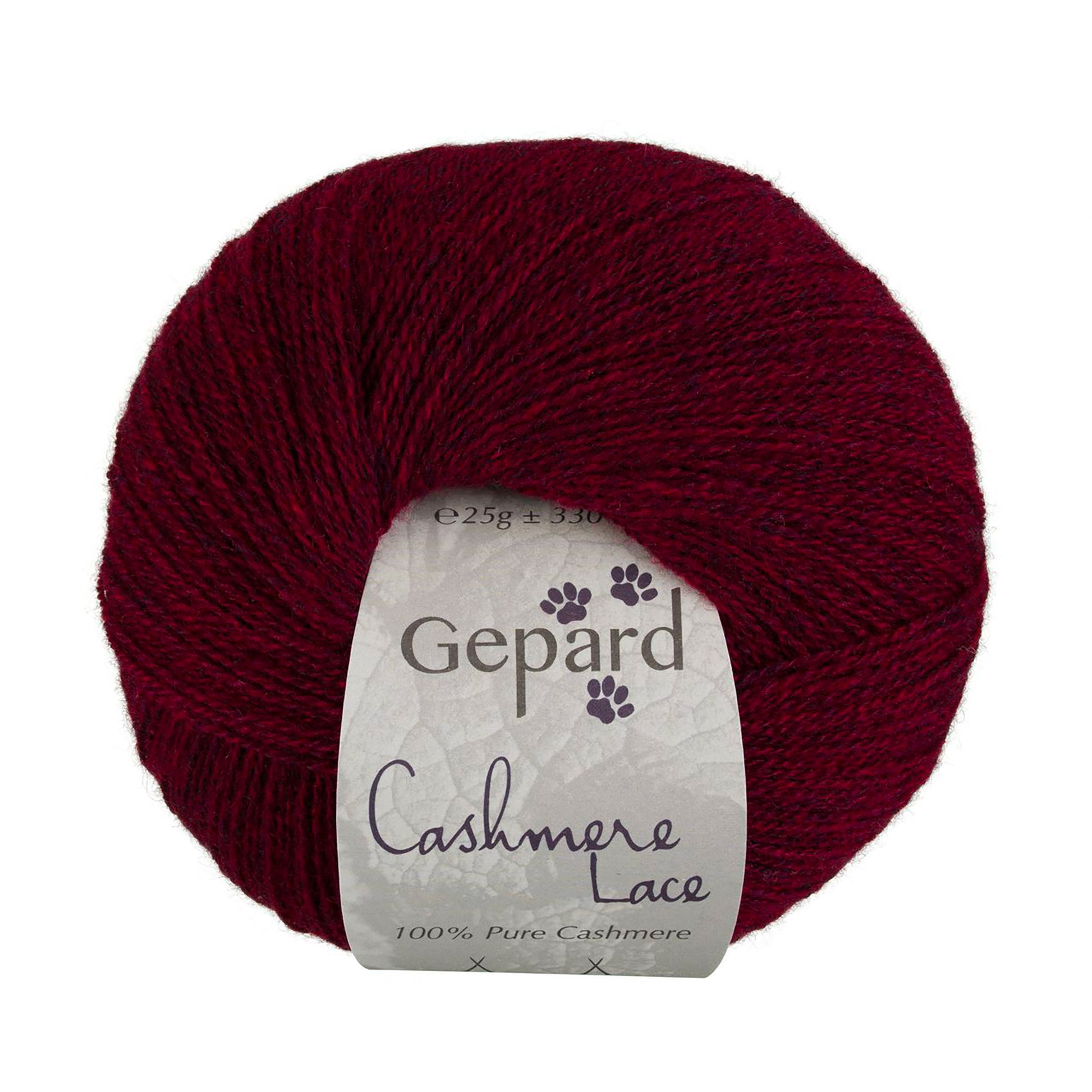 Cashmere Lace de Gepard Garn coloris 470 Deep Burgundy