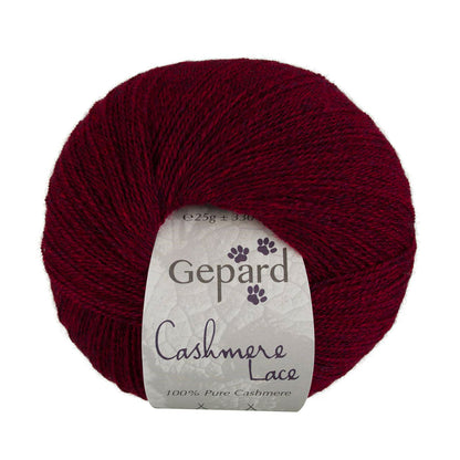 Cashmere Lace de Gepard Garn coloris 470 Deep Burgundy