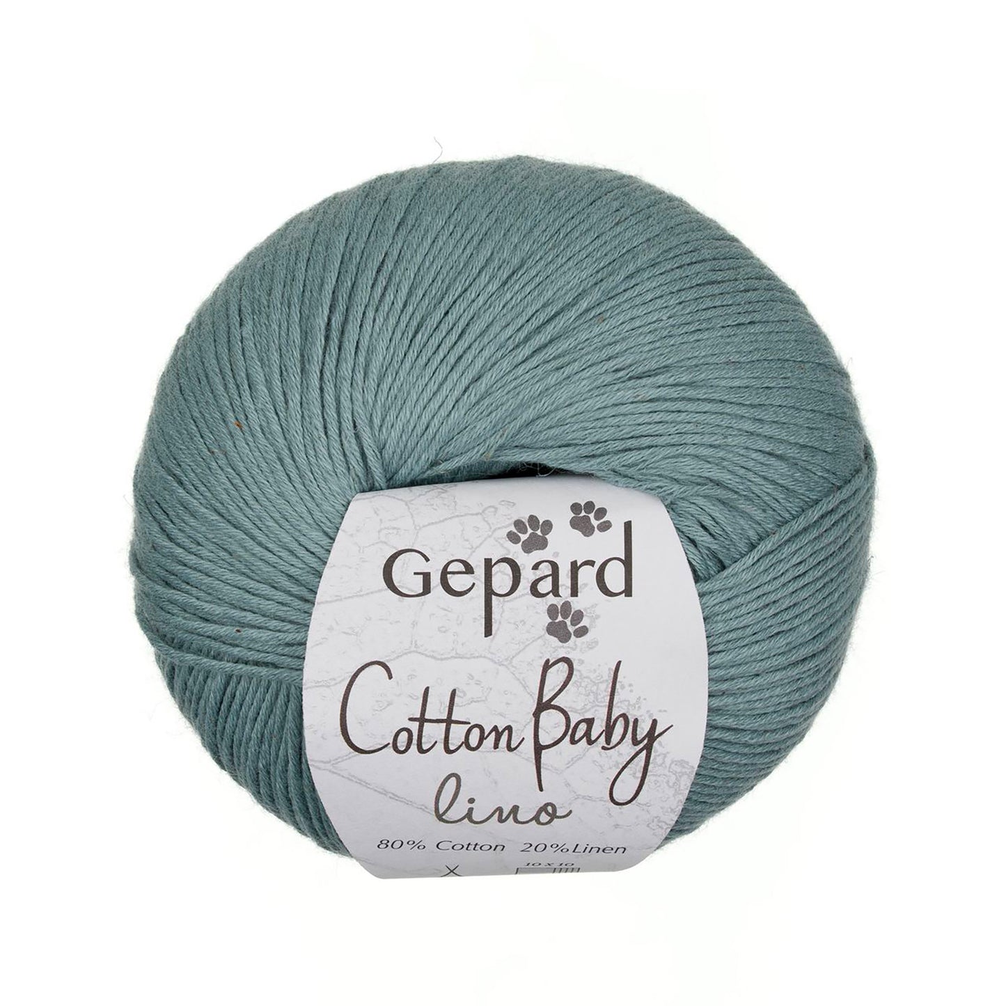 Cotton Baby Lino de Gepard Garn coloris 728 Aqua Grå