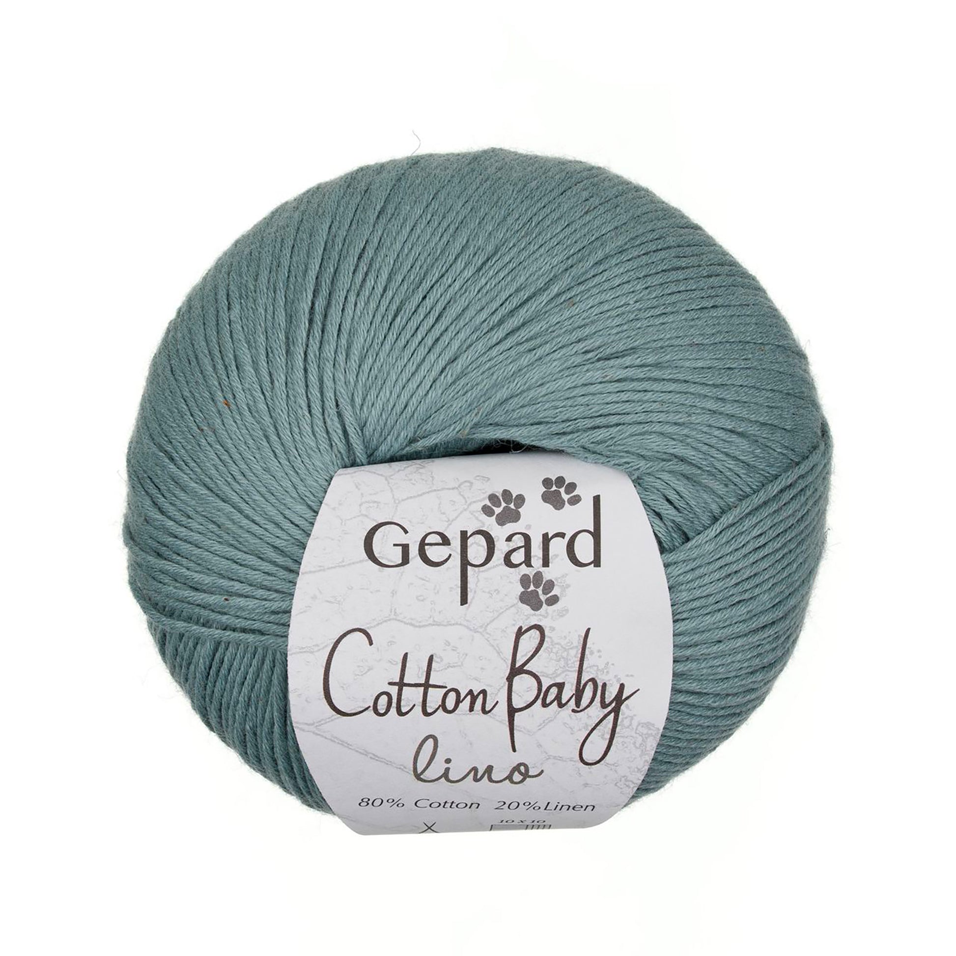 Cotton Baby Lino de Gepard Garn coloris 728 Aqua Grå