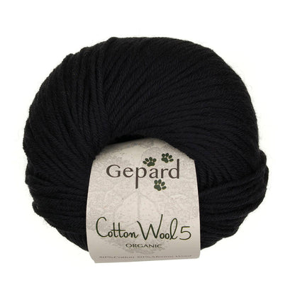 CottonWool 5 Organic de Gepard Garn coloris 599 Black