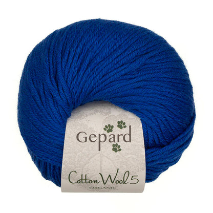 CottonWool 5 Organic de Gepard Garn coloris 744 Cobalt Blue