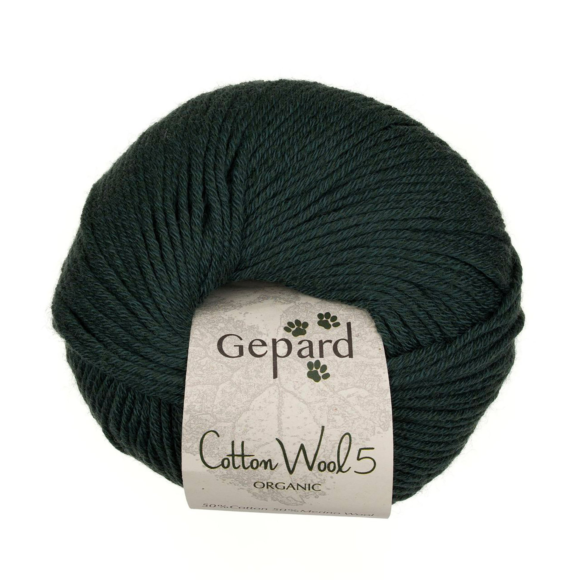 CottonWool 5 Organic de Gepard Garn coloris 880 Dark Forest Green