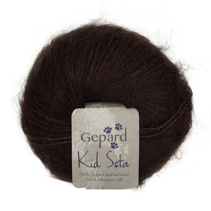 Kid Seta de Gepard Garn coloris 196 Coffee
