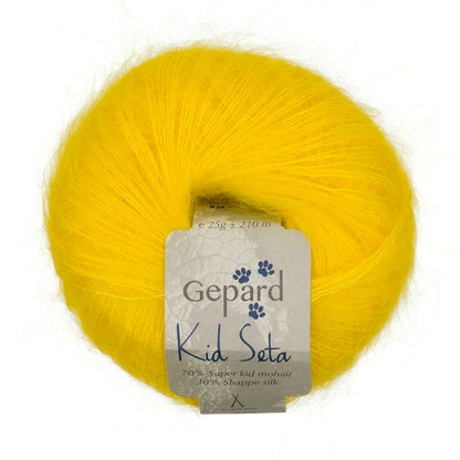 Kid Seta de Gepard Garn coloris 834 Bright Yellow