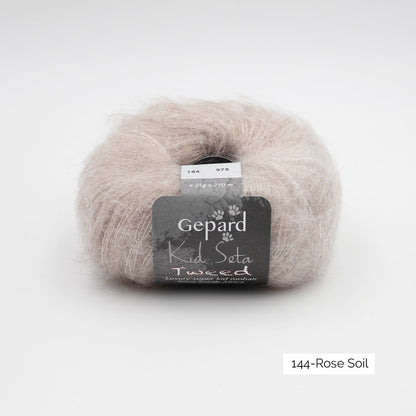 Kid Seta Tweed de Gepard Garn coloris T144 Rose Soil