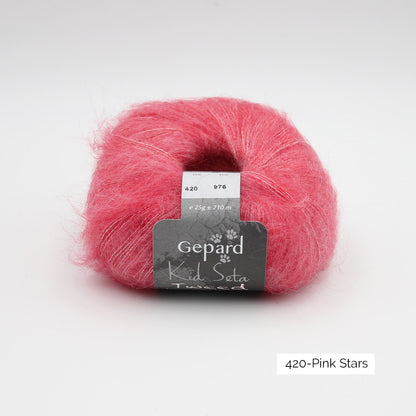 Kid Seta Tweed de Gepard Garn coloris T420 Pink Stars