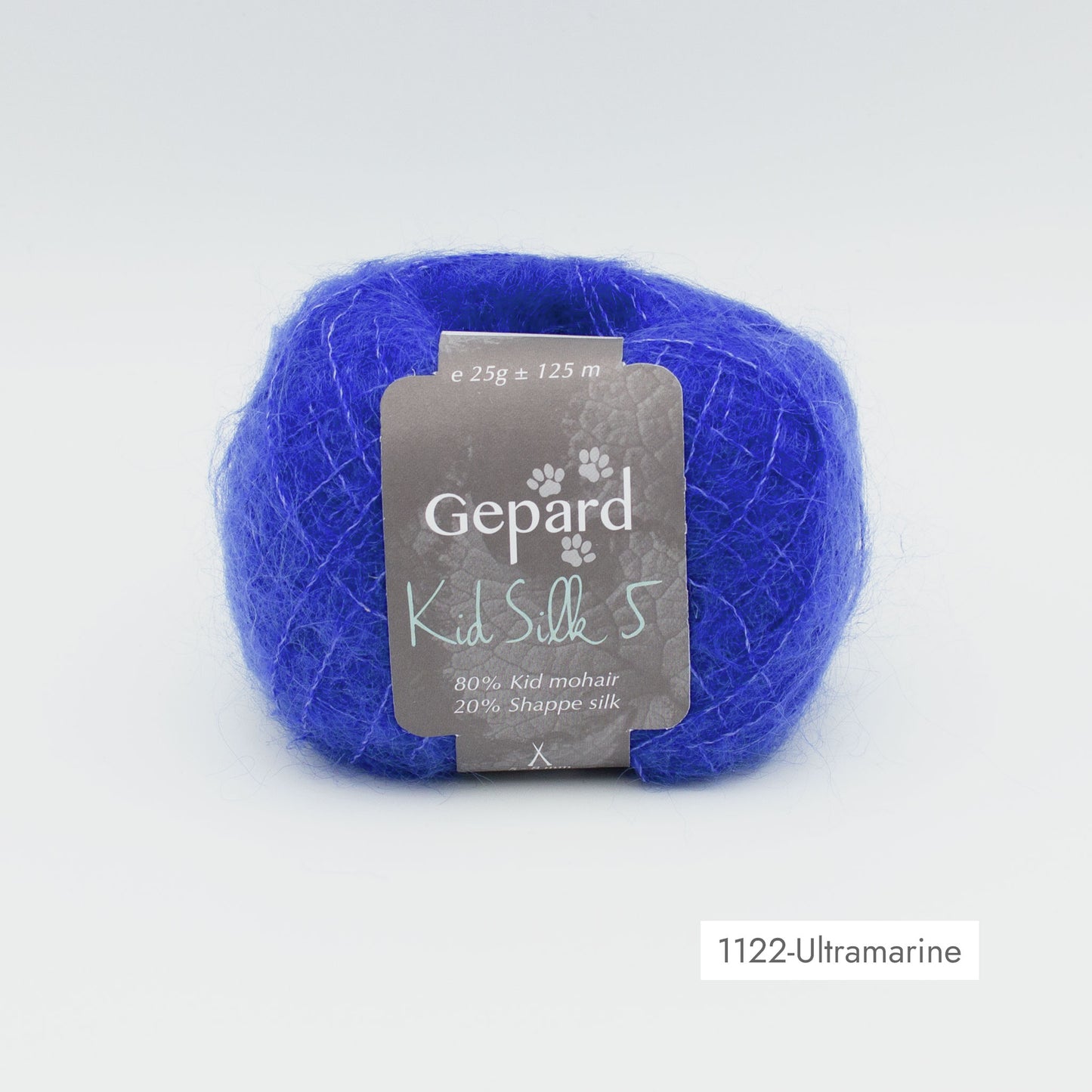 Pelote de Kid Silk 5 de Gepard Garn coloris 1122 Electric Blue