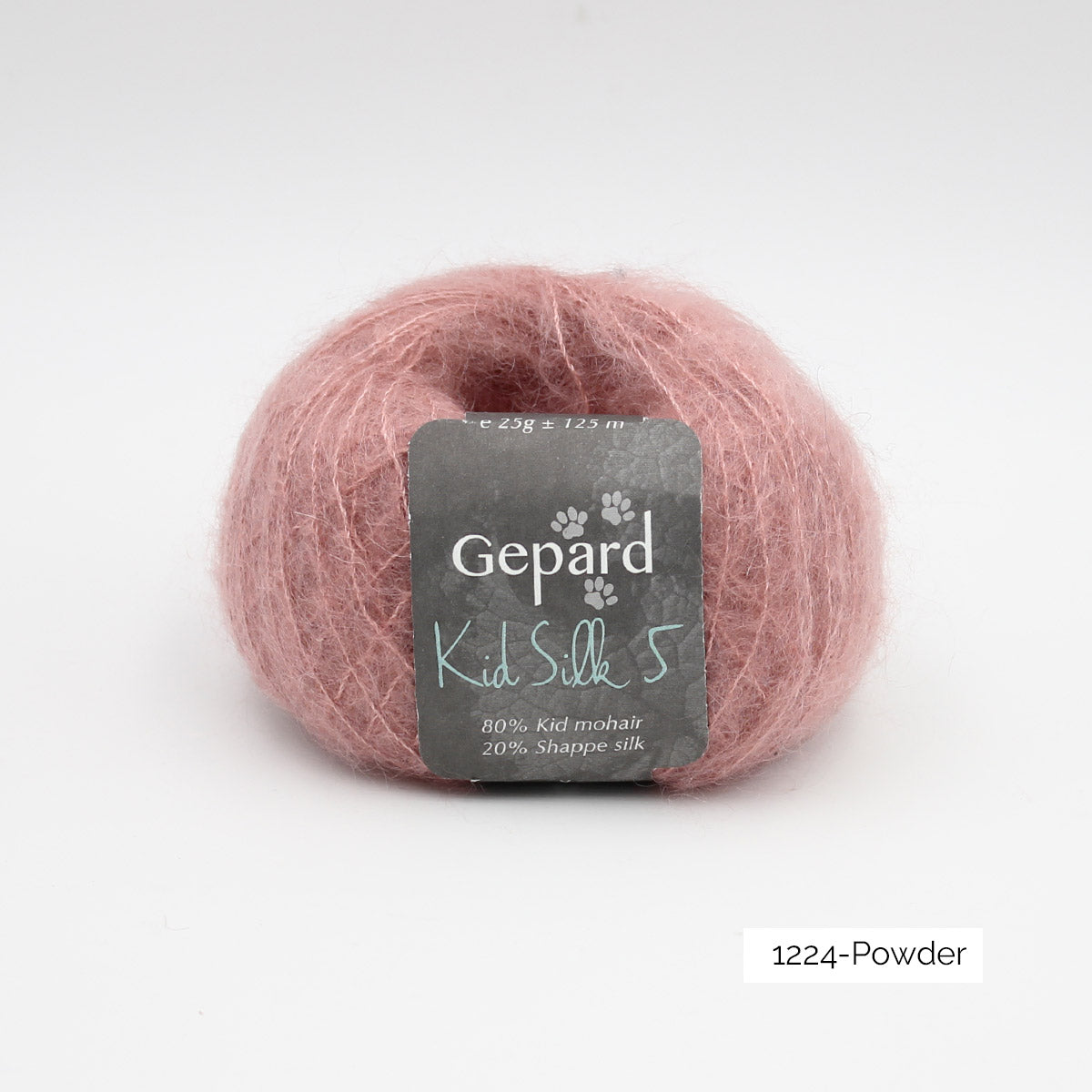 Pelote de Kid Silk 5 de Gepard Garn coloris 1224 Powder