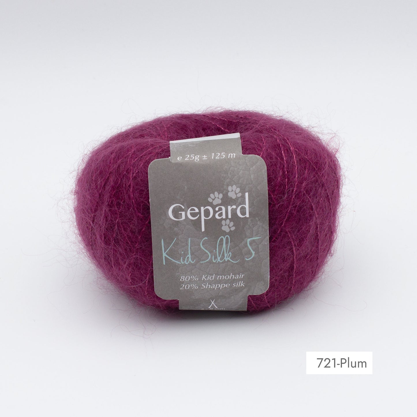 Pelote de Kid Silk 5 de Gepard Garn coloris 721 Plum